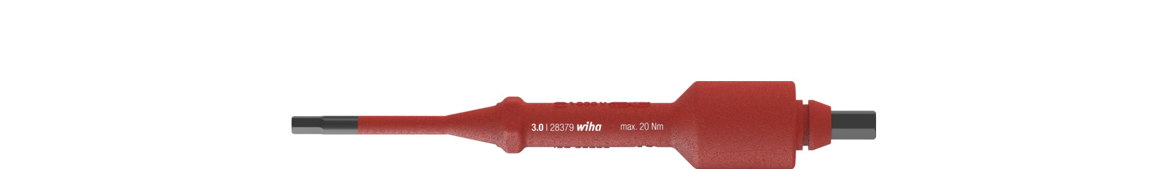 Wiha Vändbar klinga electric Sexkant för vridmomentskruvmejsel med t-handtag electric 3.0 mm x 136 mm (38918)