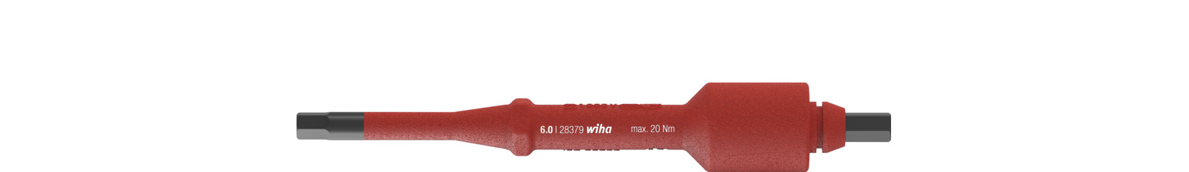 Wiha Vändbar klinga electric Sexkant för vridmomentskruvmejsel med t-handtag electric 6.0 mm x 136 mm (38921)