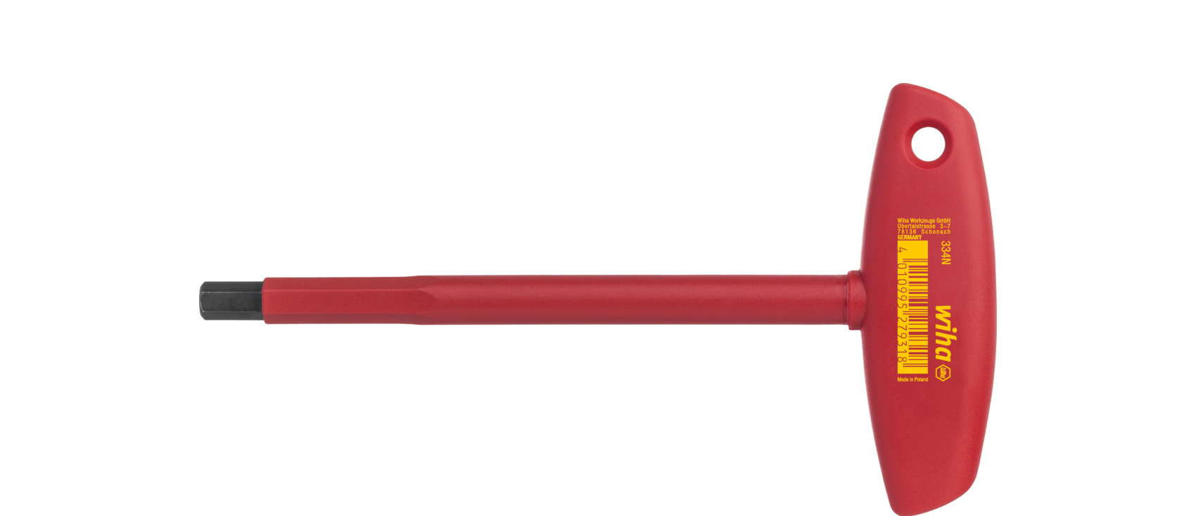 Wiha Insexnycklar med t-handtag VDE Sexkant 8.0 mm x 182 mm (27931)