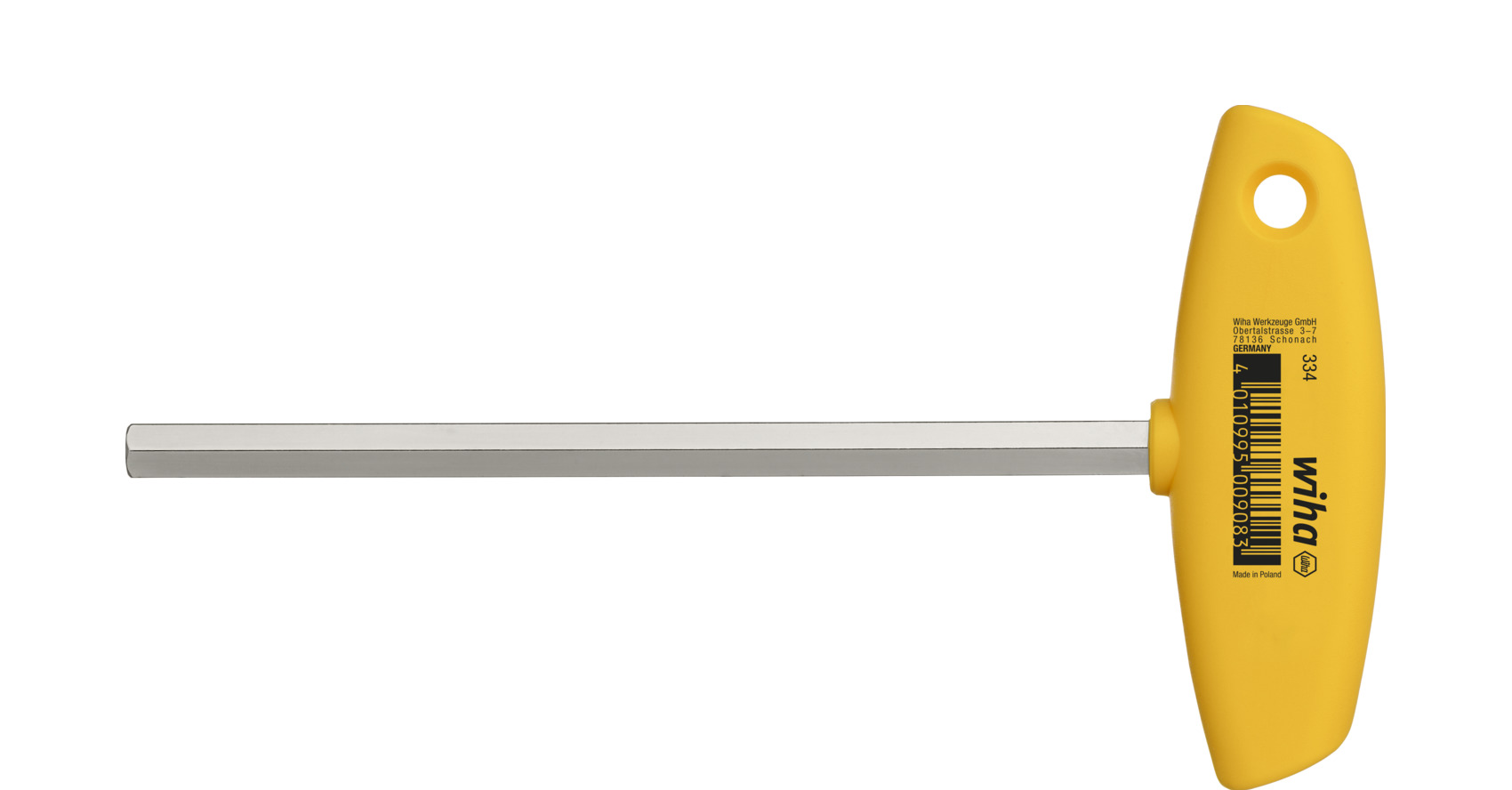 Wiha Insexnycklar med t-handtag glansförnicklad, sexkant tum-utförande 2.4 mm x 3/32