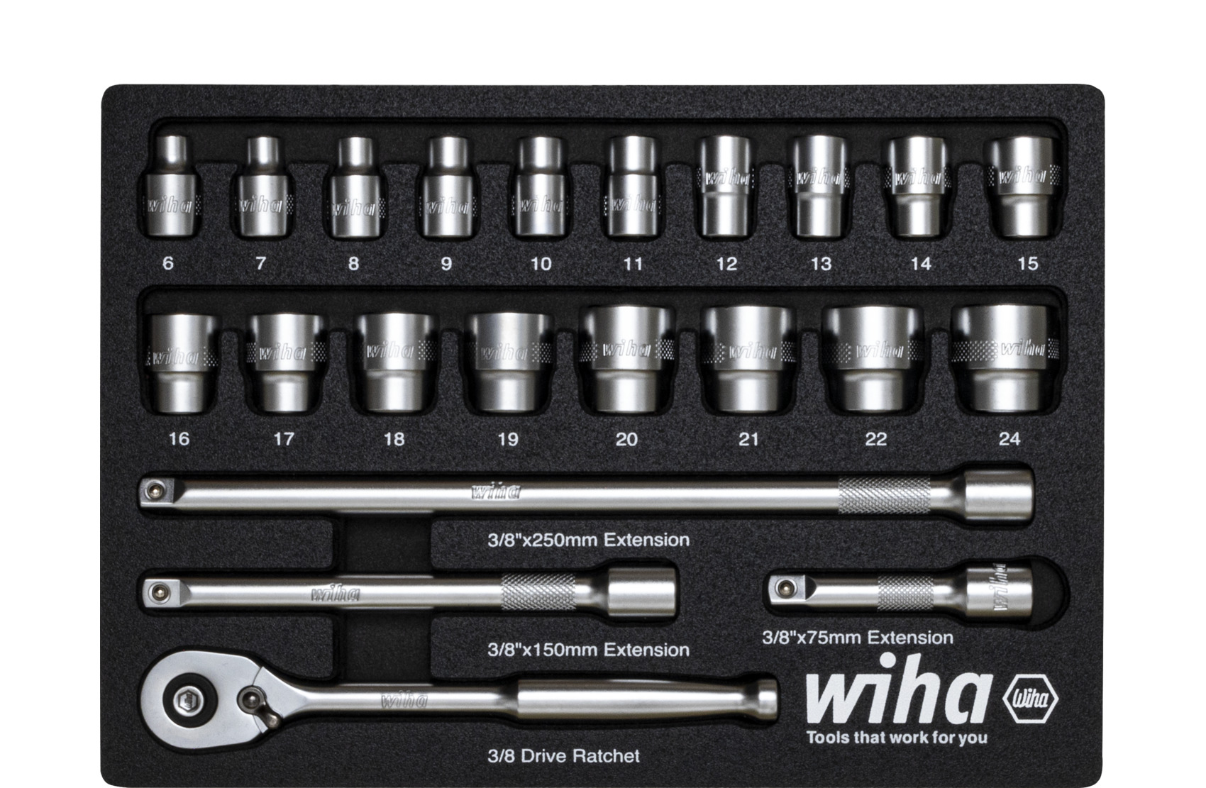 Wiha Hylsorsats 3/8