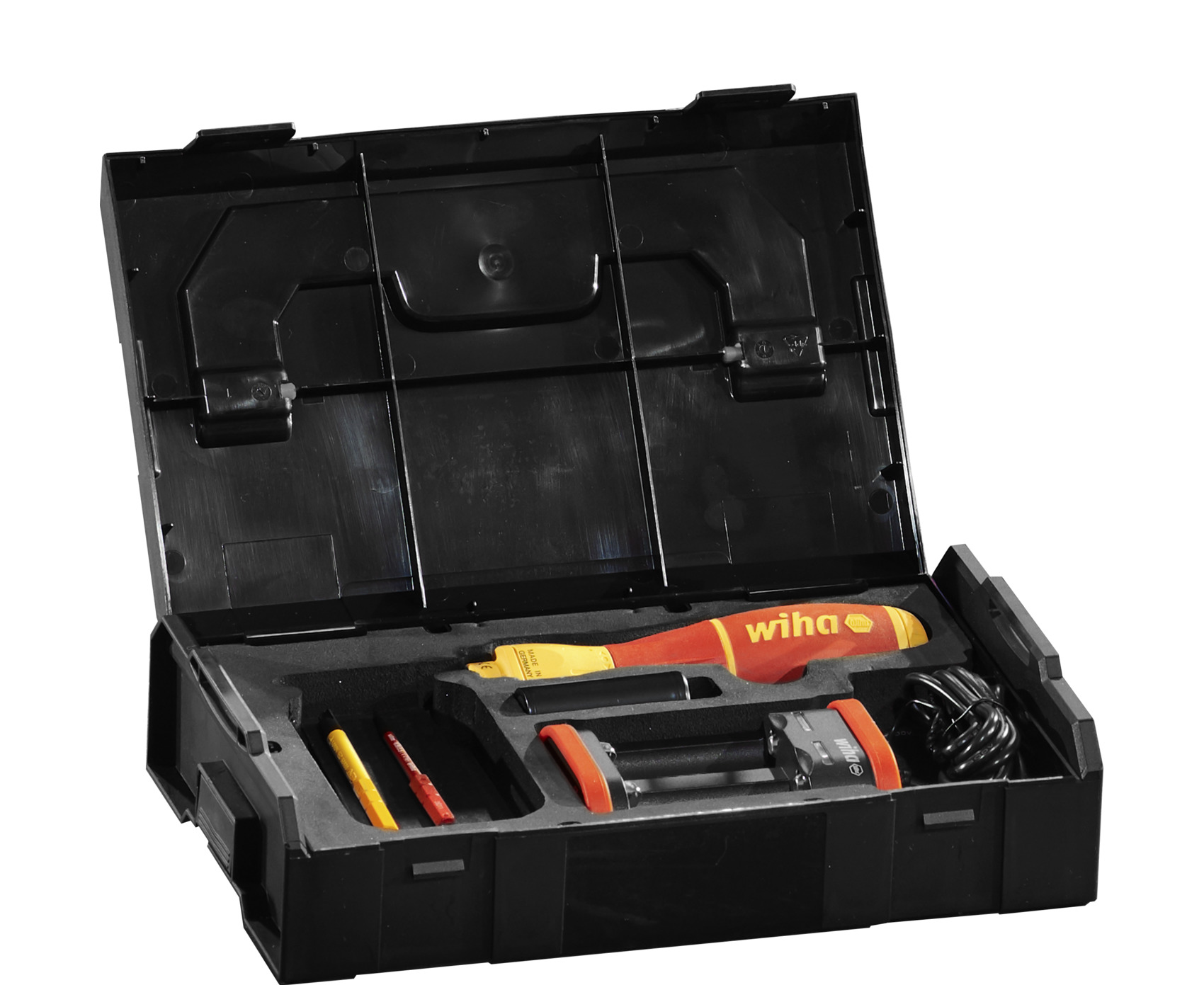 Wiha E-skruvmejsel speedE® II electric 7 delar, med slimBits, batterier och USB-laddare i L-boxx Mini (44318)