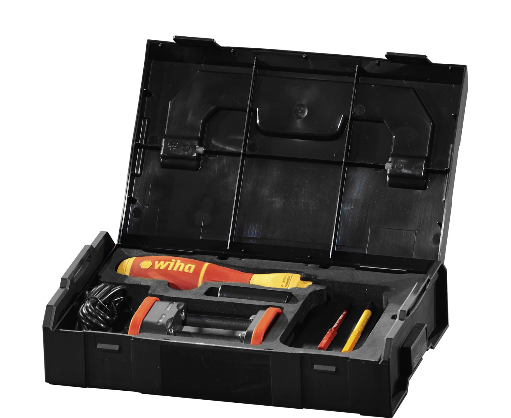 Wiha E-skruvmejsel speedE® II electric 7 delar, med slimBits, batterier och USB-laddare i L-boxx Mini (44318)