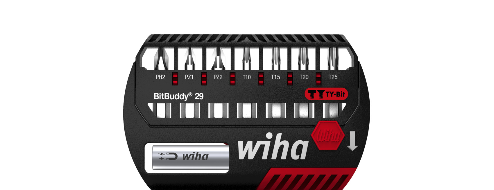 Wiha Bitssats BitBuddy® TY-bits 29 mm Phillips, Pozidriv, TORX® 8 delar 1/4