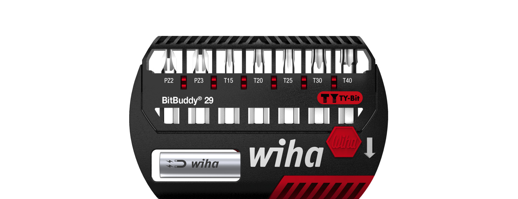 Wiha Bitssats BitBuddy® TY-bits 29 mm Pozidriv, TORX® 8 delar 1/4