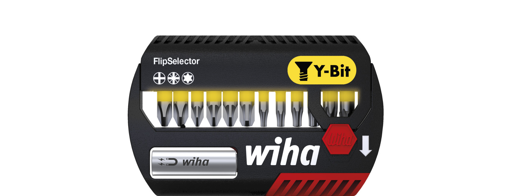 Wiha Bitsats FlipSelector Y-bits 25 mm Phillips, Pozidriv, TORX®, 13 delar 1/4