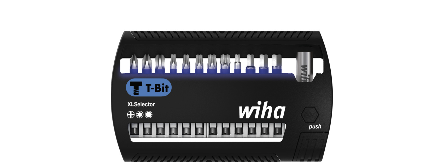 Wiha Bitsats XLSelector T-bits 50 mm Phillips, TORX®, sexkant 13 delar 1/4