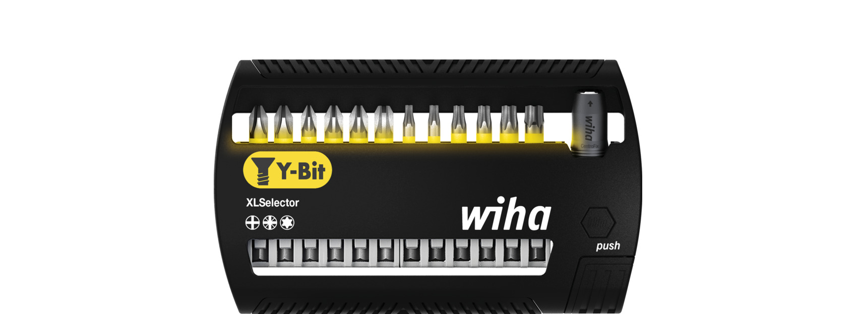 Wiha Bitsats XLSelector Y-bits 50 mm Phillips, Pozidriv, TORX®, 13 delar 1/4