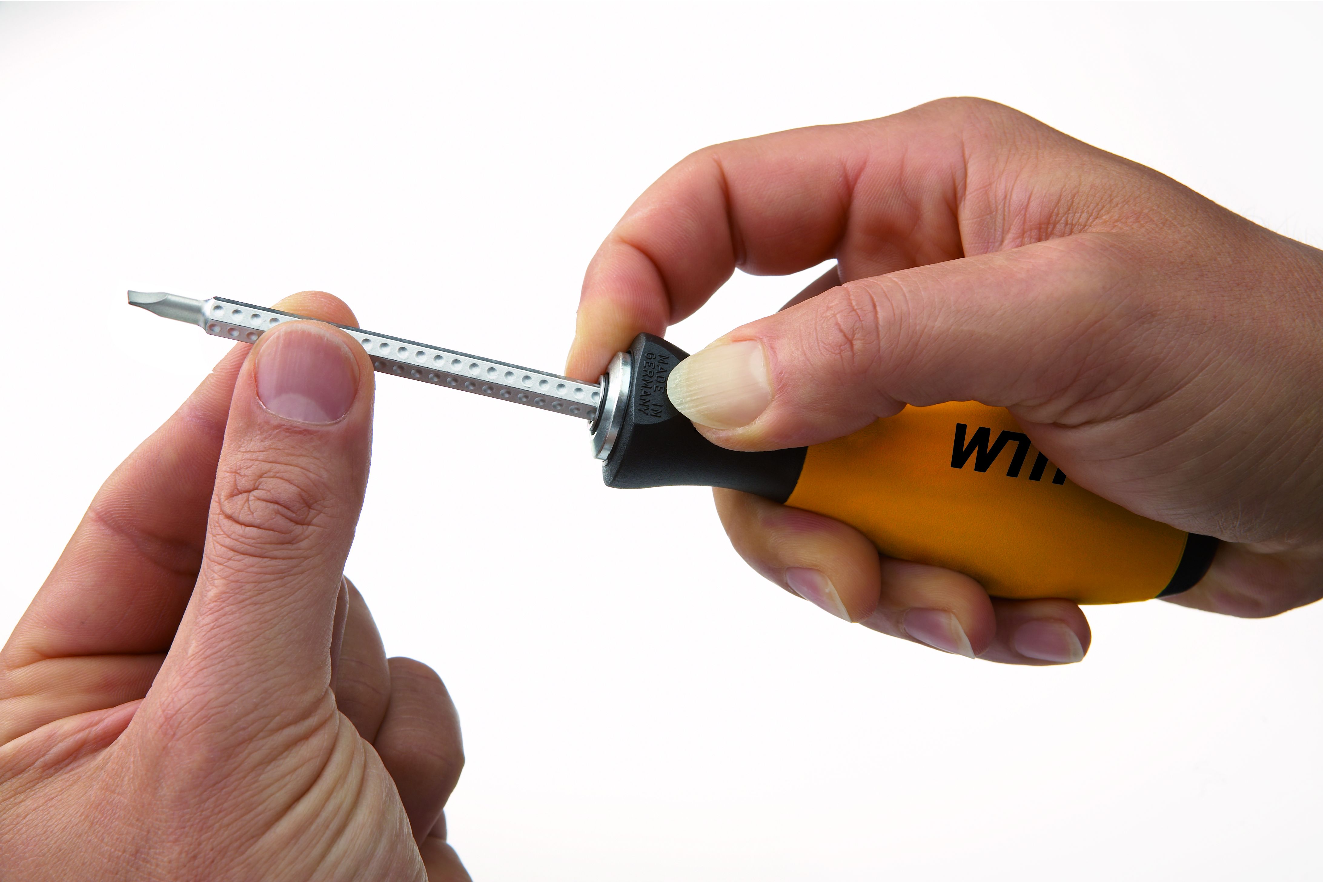 Wiha Skruvmejselhandtag SoftFinish-telescopic för SYSTEM 6 vändbar klinga 6.0 mm (30372)