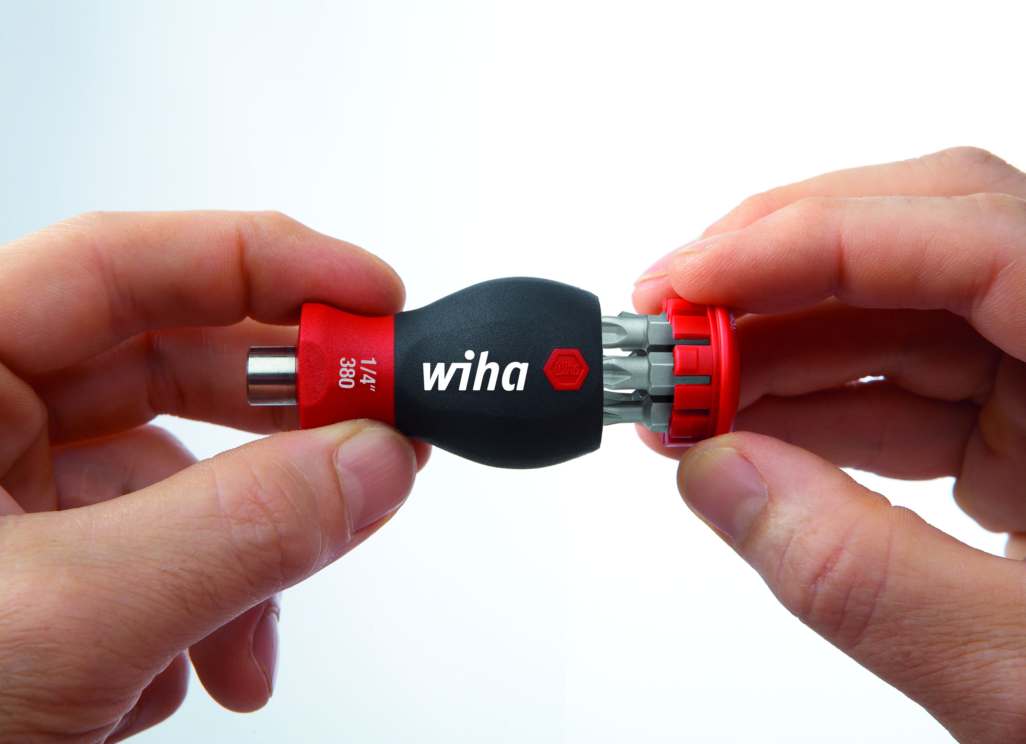 Wiha Skruvmejsel med bitsmagasin, magnetisk TORX® med 6 bits, Stubby 1/4