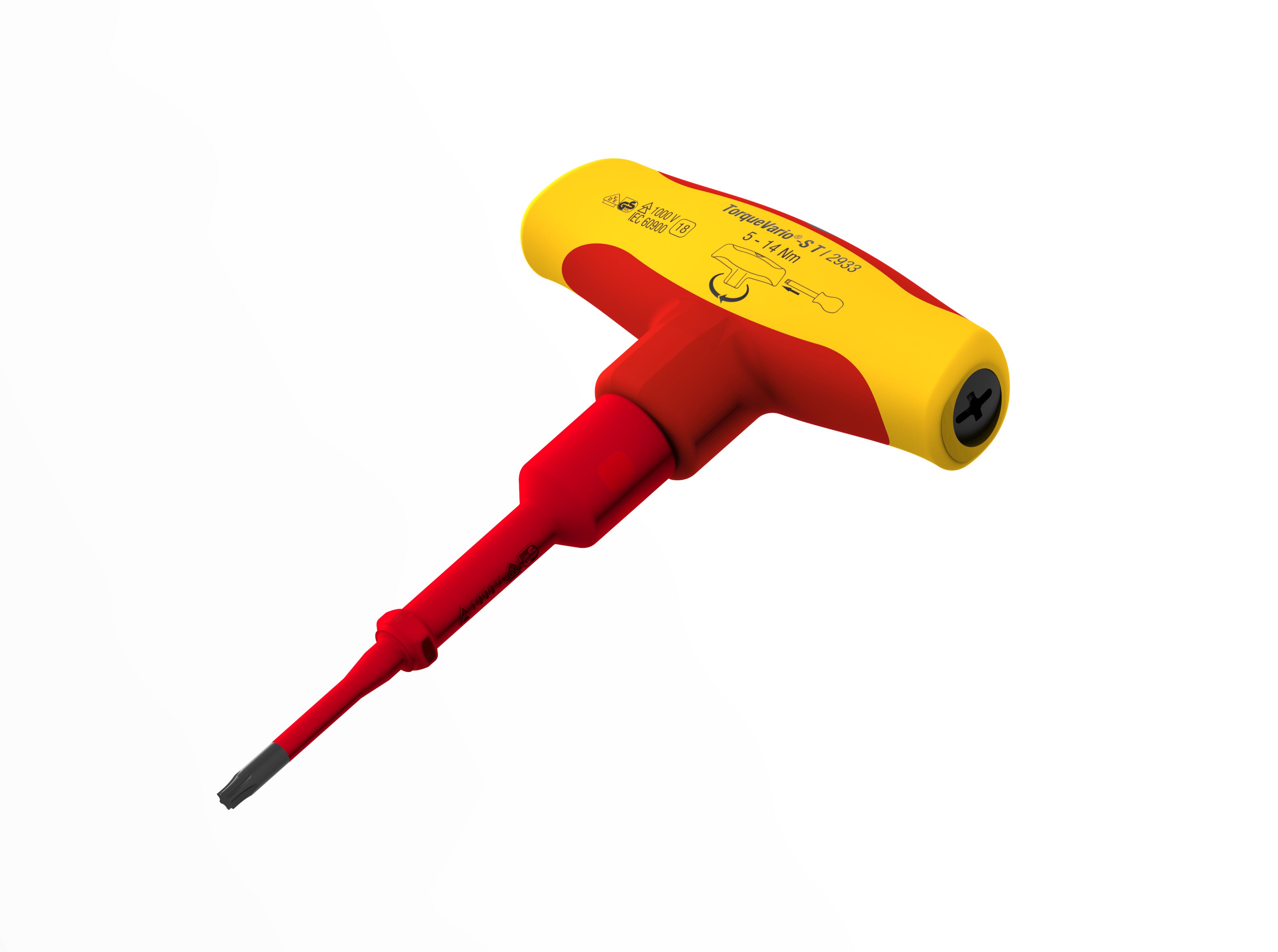 Wiha T-handtag med Vridmoment TorqueVario®-S T electric 5-14 Nm variabelt inställbar vridmomentsbegränsning 5 - 14 (43177)