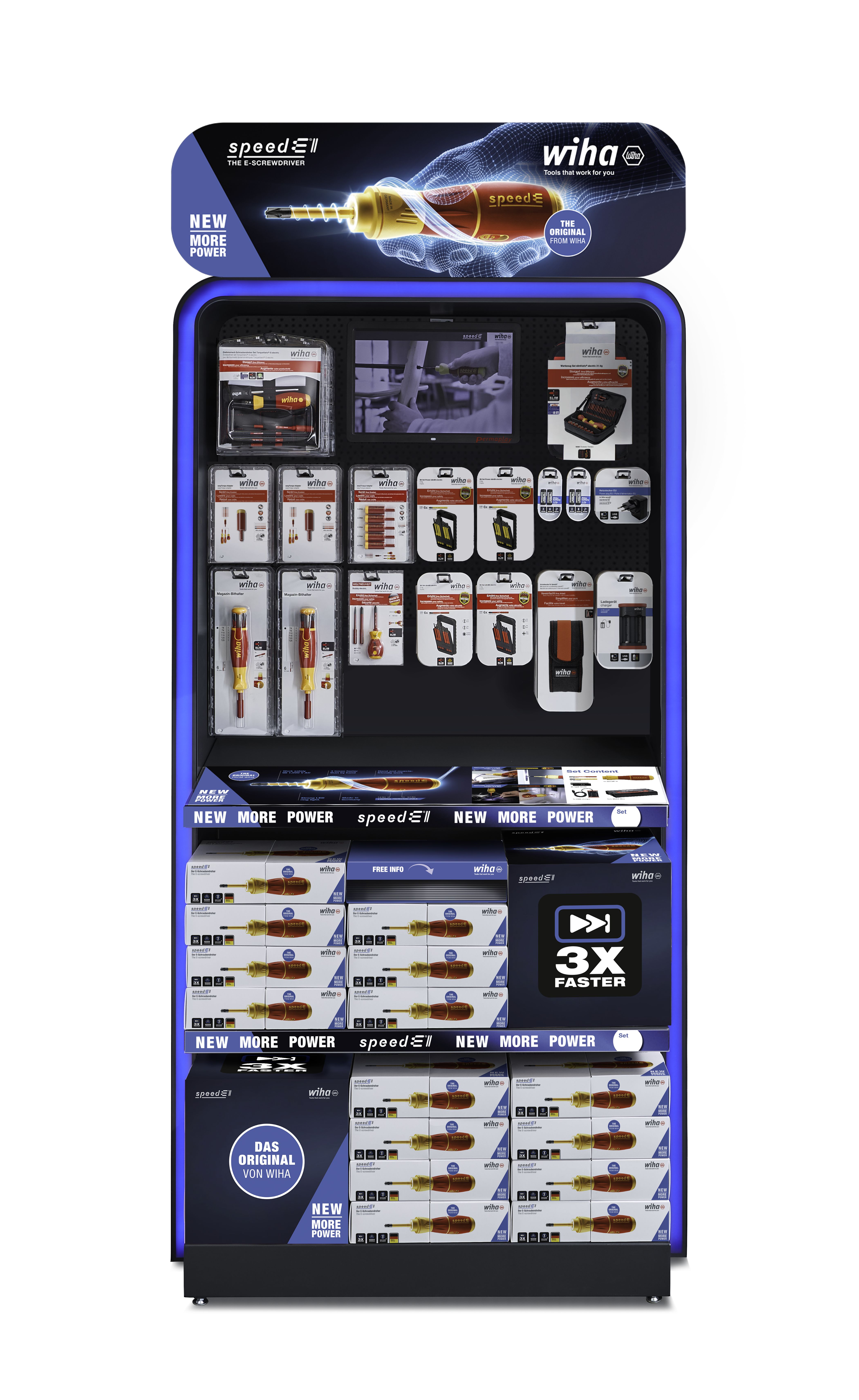 Wiha E-skruvmejsel speedE® II electric 7 delar, med slimBits, batterier och USB-laddare i L-boxx Mini (44318)