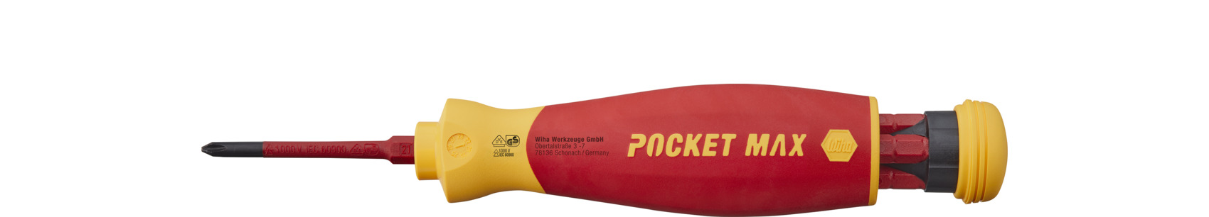 Wiha Skruvmejsel med bitsmagasin PocketMax® electric blandat med 4 slimBits (45296)